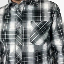 Men's Technical Mountain Bike Flannel - (Black/White) -Cognativemtb Shop 13