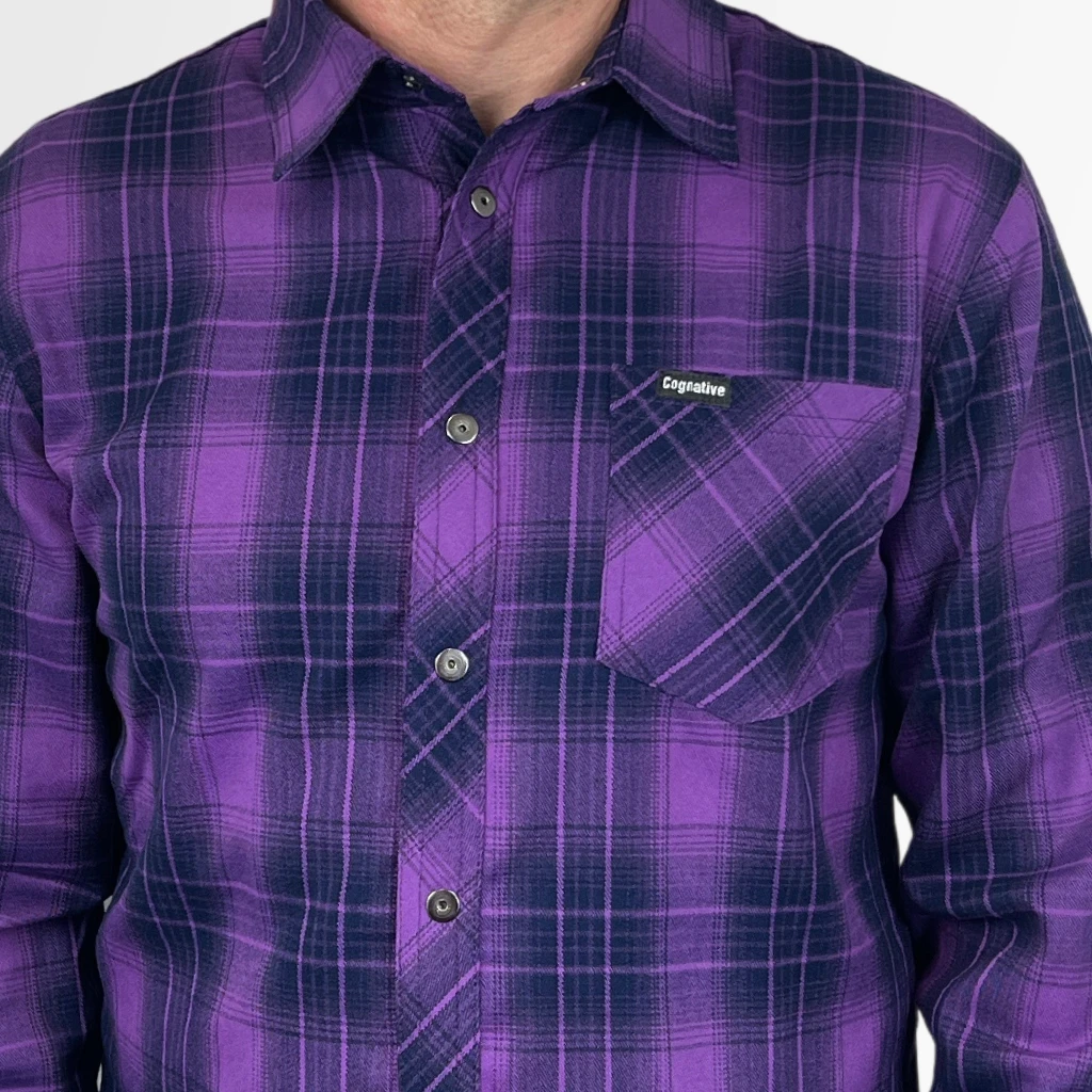 Men's Technical Mountain Bike Flannel - (Purple) 7 Men's Technical Mountain Bike Flannel - (Purple) - Image 7