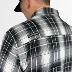 Men's Technical Mountain Bike Flannel - (Black/White) -Cognativemtb Shop 18