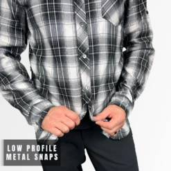 Men's Technical Mountain Bike Flannel - (Black/White) -Cognativemtb Shop 21