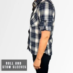 Women's Technical Mountain Bike Flannel - (Navy/Cream) -Cognativemtb Shop 32 4a894a8a 2c55 4c34 b873 f06d8a4ffa47