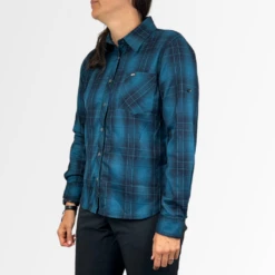 Women's Technical Mountain Bike Flannel - (Deep Teal)