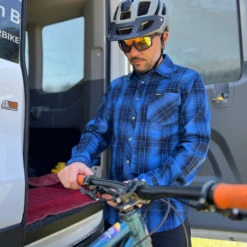 Men's Technical Mountain Bike Flannel - (Blue) -Cognativemtb Shop 43 51940c61 1e31 46de 873a a582a151da3f