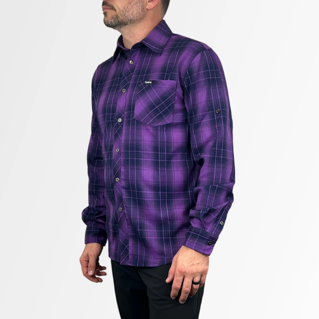 Men's Technical Mountain Bike Flannel - (Purple) 2 Men's Technical Mountain Bike Flannel - (Purple) - Image 2