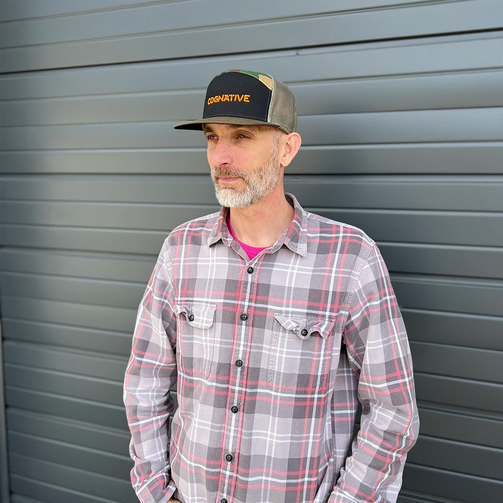 Cognative Logo - 7 Panel Trucker Hat (Camo) 2 Cognative Logo - 7 Panel Trucker Hat (Camo) - Image 2