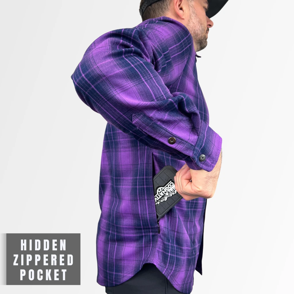 Men's Technical Mountain Bike Flannel - (Purple) 4 Men's Technical Mountain Bike Flannel - (Purple) - Image 4