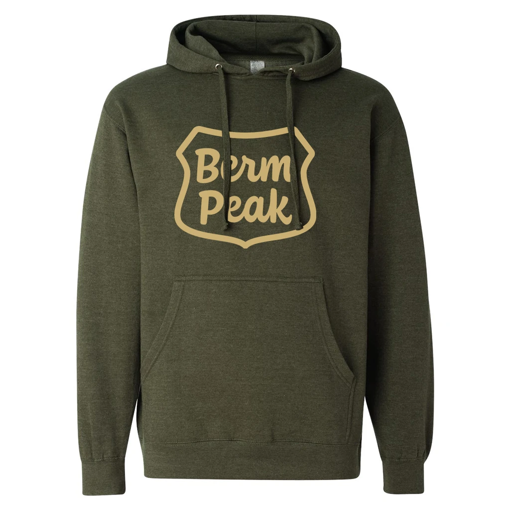Berm Peak Ranger Logo - Unisex Adult Hoodie (Heather Army) 1 Berm Peak Ranger Logo - Unisex Adult Hoodie (Heather Army)