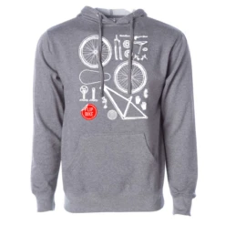 Flip Bike - Unisex Hoodie (Heather Gunmetal)