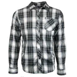 Men's Technical Mountain Bike Flannel - (Black/White)