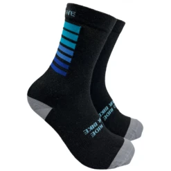 SockGuy Overlook Merino Wool Sock - (Blue Stripes)