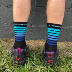 SockGuy Overlook Merino Wool Sock - (Blue Stripes) 7 SockGuy Overlook Merino Wool Sock - (Blue Stripes) -Cognativemtb Shop BlueWool3