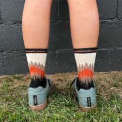 SockGuy Standard Issue MTB Tech Sock - Trees (Orange/Tan) 7 SockGuy Standard Issue MTB Tech Sock - Trees (Orange/Tan) -Cognativemtb Shop Fire3