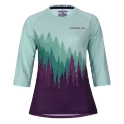 Women's 3/4 Sleeve Tech Air MTB Jersey (Wine Trees)