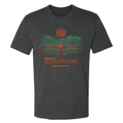 In Search Of Singletrack "Grid" Men's MTB Shirt (Heather Charcoal)
