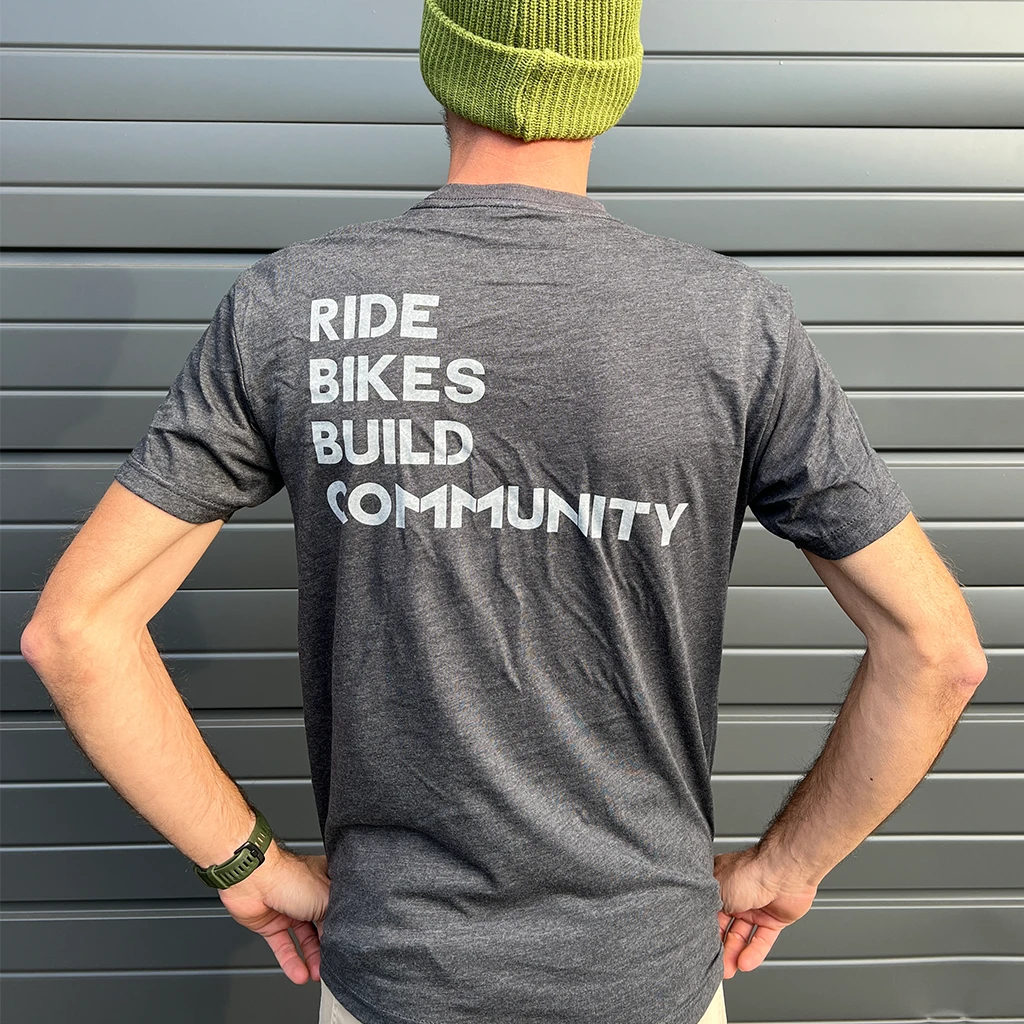 Men's Ride Bikes Build Community Shirt (2 Color Options) 3 Men's Ride Bikes Build Community Shirt (2 Color Options) - Image 3