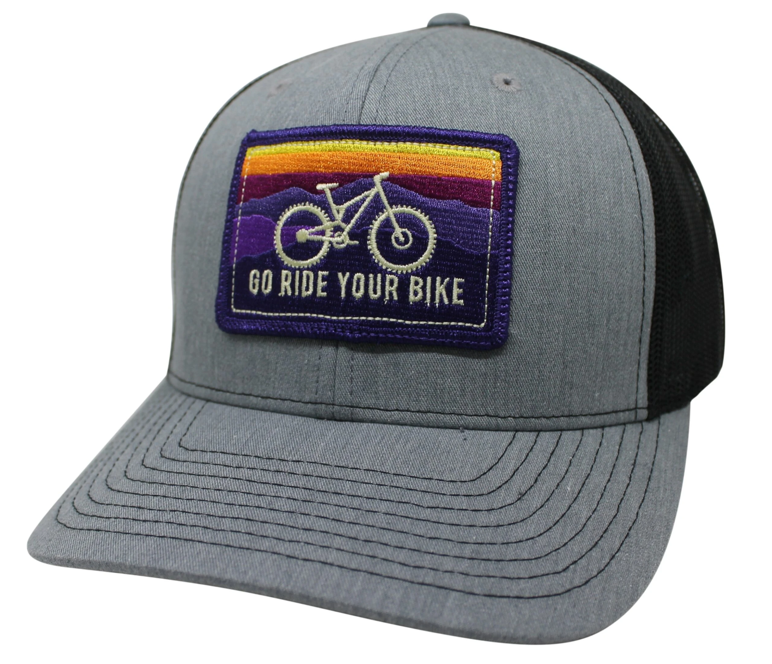 GO RIDE YOUR BIKE - MESH BACK TRUCKER HAT (HEATHER GREY) 1 GO RIDE YOUR BIKE - MESH BACK TRUCKER HAT (HEATHER GREY)