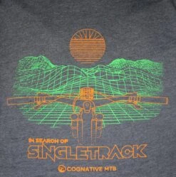 In Search Of Singletrack "Grid" Men's MTB Shirt (Heather Charcoal) -Cognativemtb Shop IMG 2365