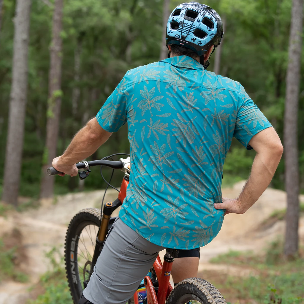 Men's Catalyst Mountain Bike Button-Down Shirt | Rhodo Teal 9 Men's Catalyst Mountain Bike Button-Down Shirt | Rhodo Teal - Image 9