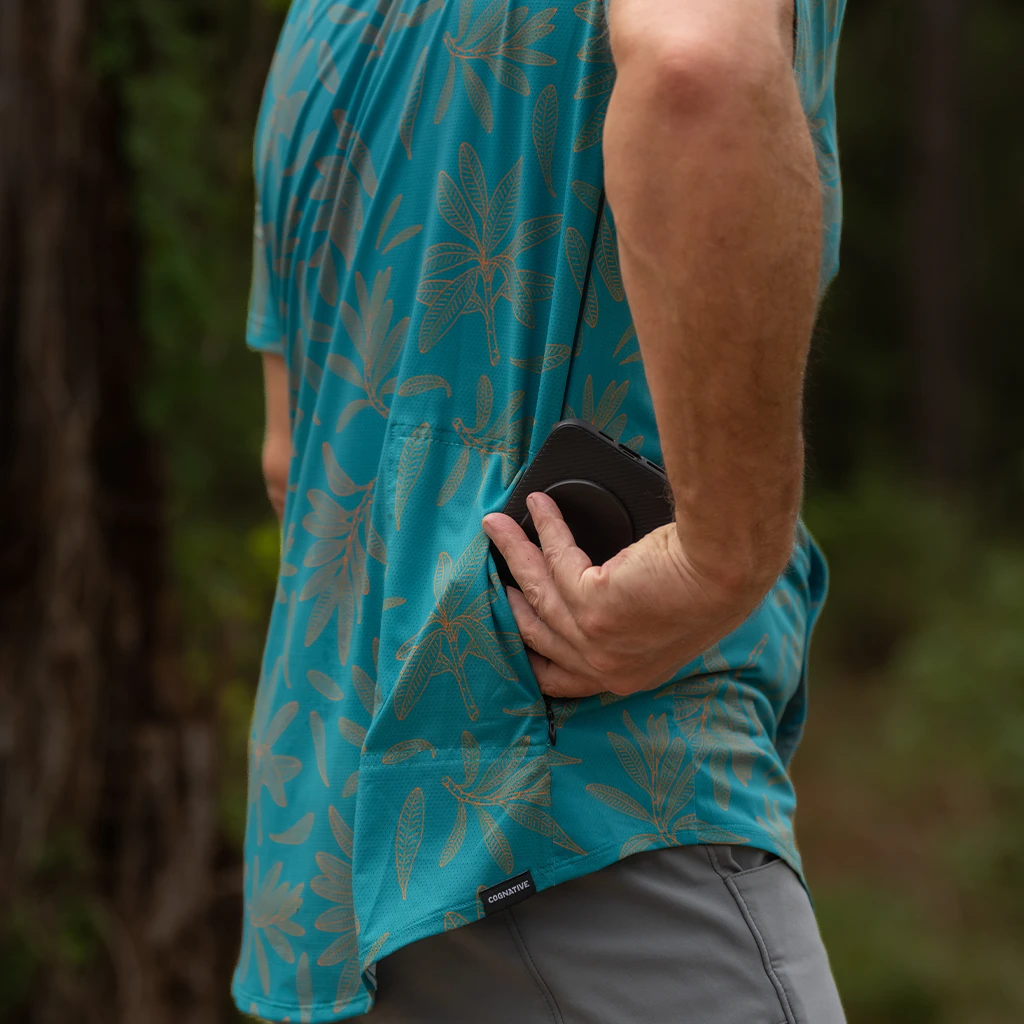 Men's Catalyst Mountain Bike Button-Down Shirt | Rhodo Teal 4 Men's Catalyst Mountain Bike Button-Down Shirt | Rhodo Teal - Image 4