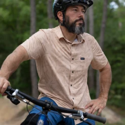 Men's Catalyst Mountain Bike Button-Down Shirt | Rhodo Tan 12 Men's Catalyst Mountain Bike Button-Down Shirt | Rhodo Tan -Cognativemtb Shop Joe5