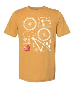 Cognativemtb Shop 27 Flip Bike Men's Shirt (Antique Gold)