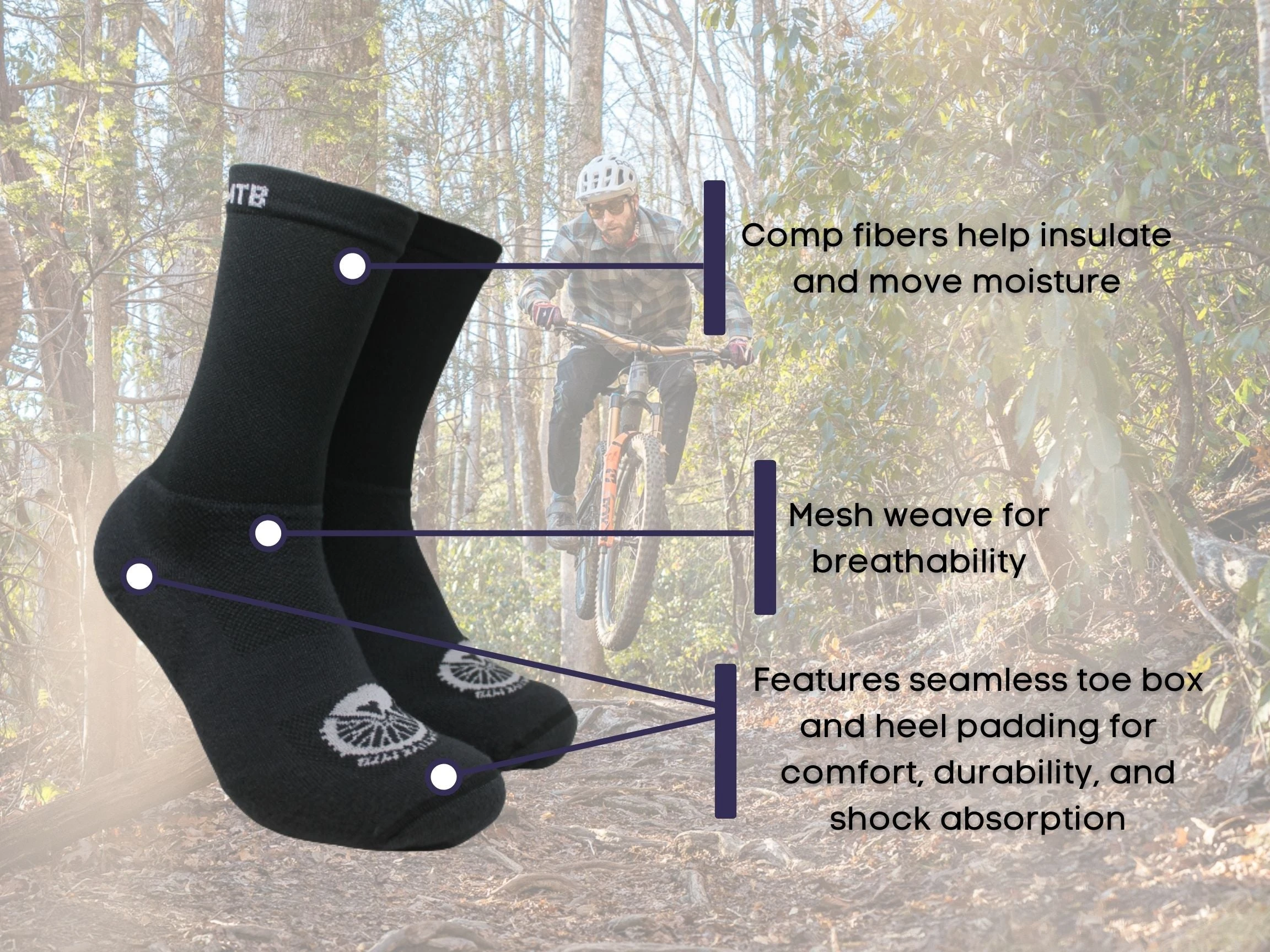 DeFeet The Corporate Standard Issue Tech Sock (Padded) 3 DeFeet The Corporate Standard Issue Tech Sock (Padded) - Image 3