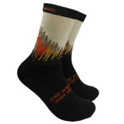 SockGuy Standard Issue MTB Tech Sock - Trees (Orange/Tan)