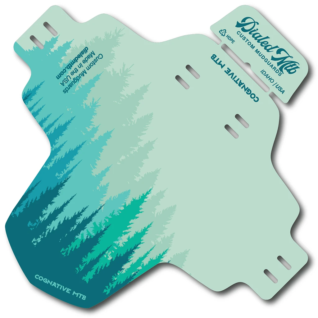 MTB Mudguard - Trees "Teal" 1 MTB Mudguard - Trees "Teal"