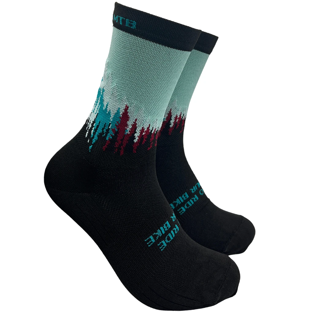 SockGuy Standard Issue MTB Tech Sock - Trees (Wine) 1 SockGuy Standard Issue MTB Tech Sock - Trees (Wine)