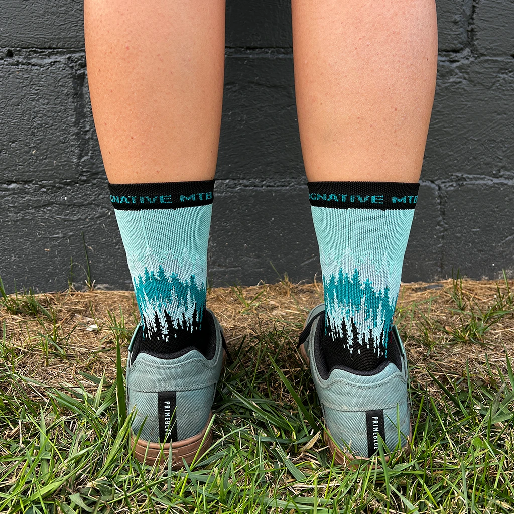 SockGuy Standard Issue MTB Tech Sock - Trees (Wine) 4 SockGuy Standard Issue MTB Tech Sock - Trees (Wine) - Image 4