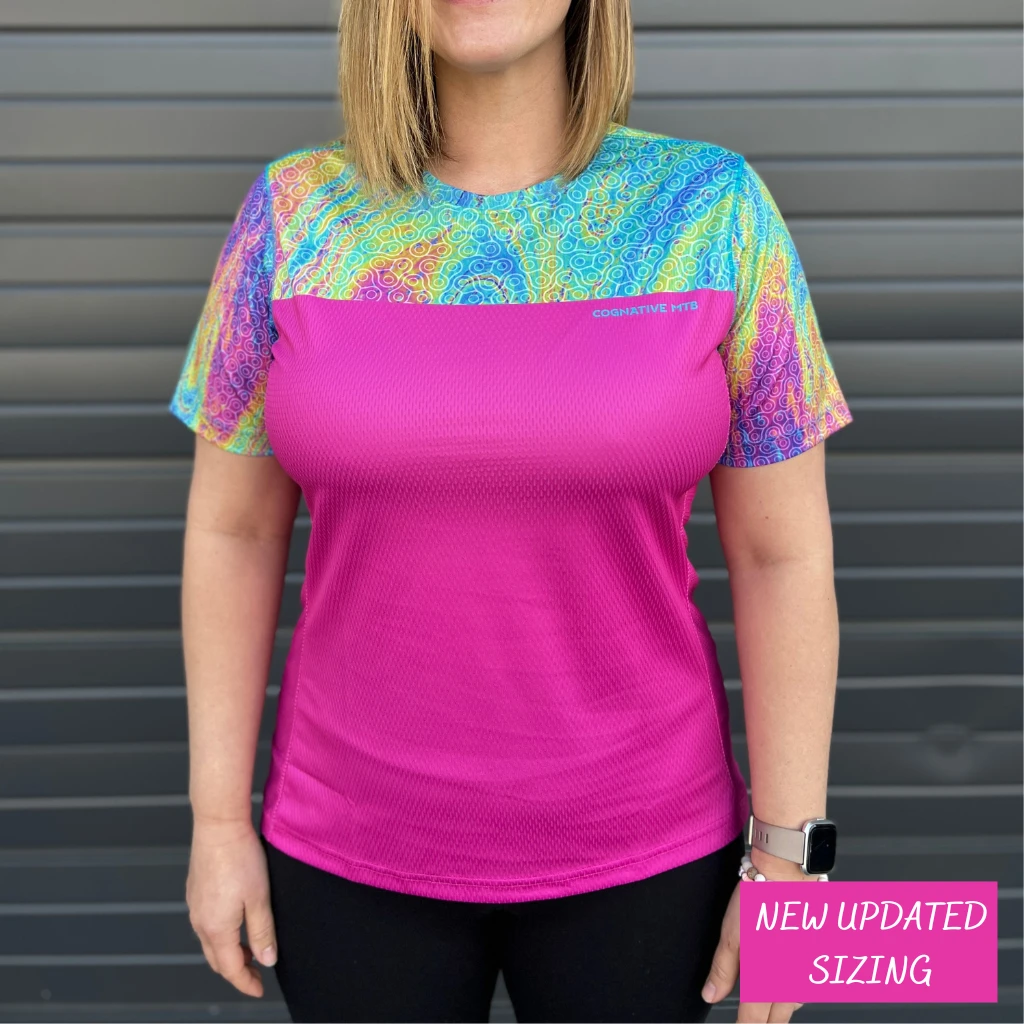 Women's Short Sleeve VersaTech™ MTB Jersey (Oil Slick) *NEW UPDATED FIT* 4 Women's Short Sleeve VersaTech™ MTB Jersey (Oil Slick) *NEW UPDATED FIT* - Image 4