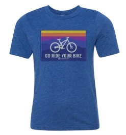 GO RIDE YOUR BIKE YOUTH MTB SHIRT (HEATHER BLUE)