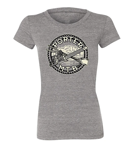 Women's Porter MTB Shirt (Heather Grey) 1 Women's Porter MTB Shirt (Heather Grey)