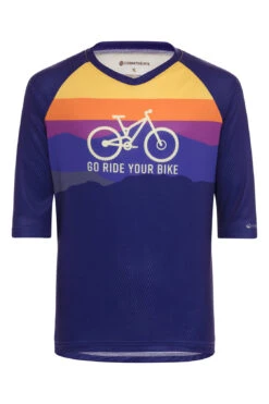 Youth Go Ride Your Bike - 3/4 Sleeve MTB Tech 2.0 Jersey