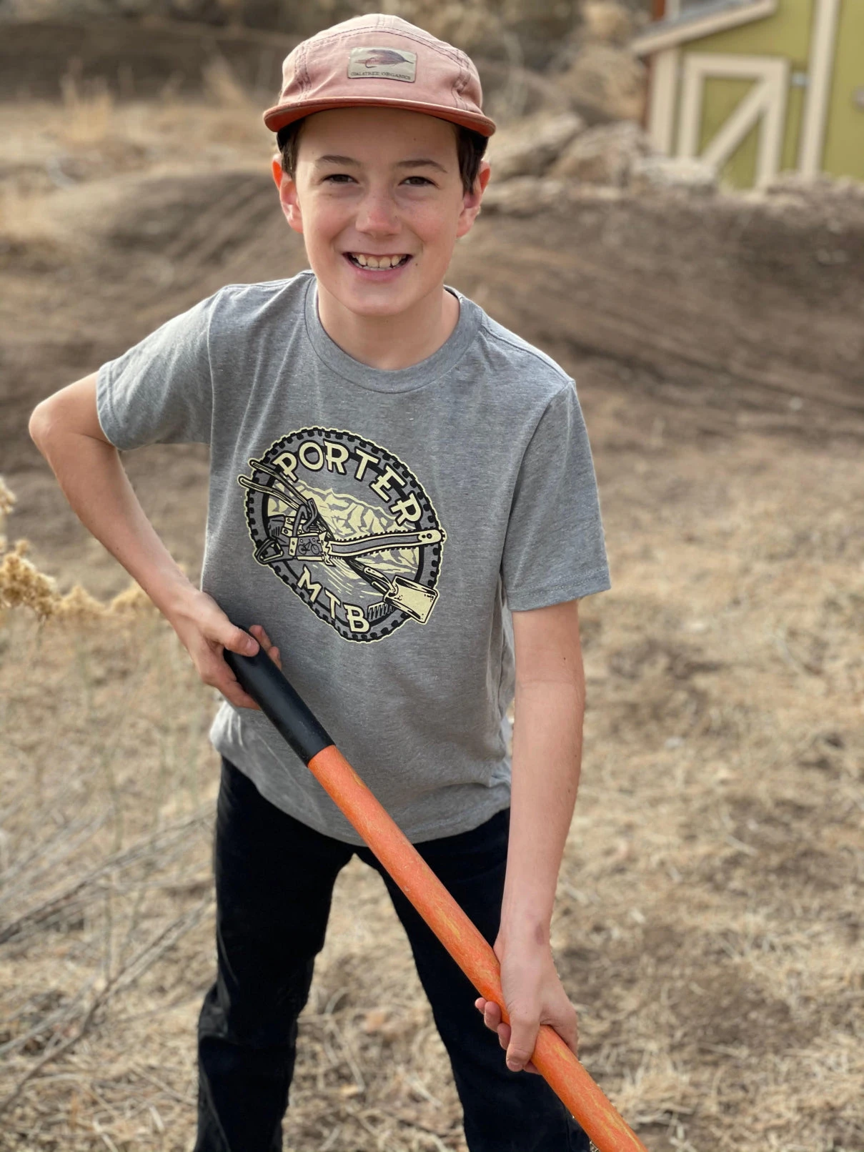 Porter MTB - Youth Shirt (Heather Grey) 2 Porter MTB - Youth Shirt (Heather Grey) - Image 2